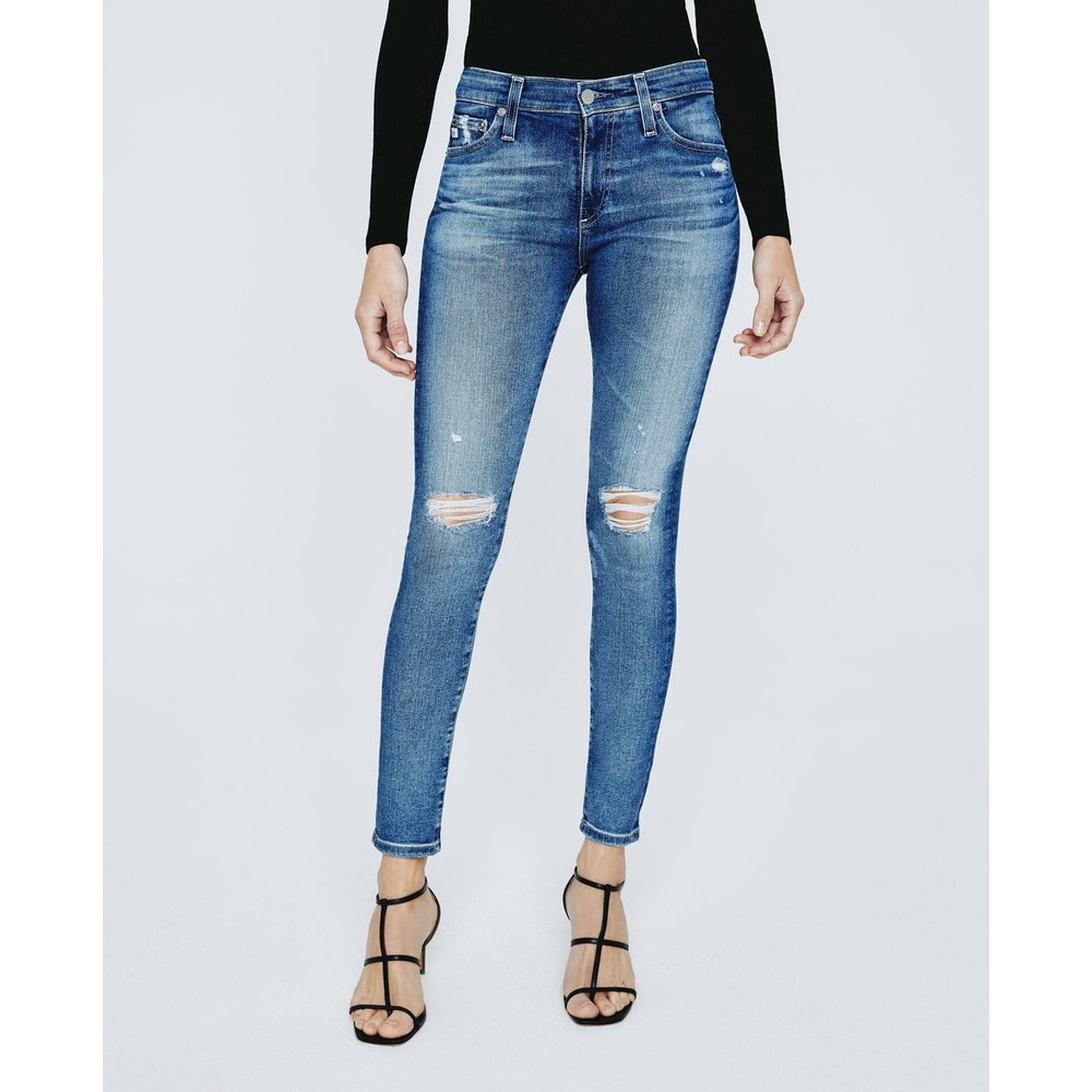 AG Adriano Goldschmied Farrah Skinny Ankle‎ Jeans Mid Rise Blue Denim Size 28